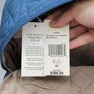 New Michael Kors Winnie Medium Backpack Quilted Nylon Dark Chambray MICHAEL Michael Kors | Bags | Michael Kors Winnie Medium  main image 4